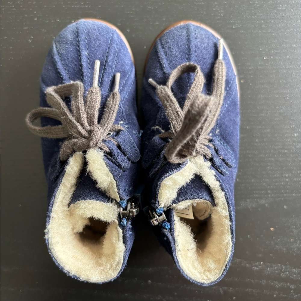 UGG Navy Blue Kids Boots with Cream Lining
